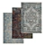 Luxury Carpet Collection: High-Quality Set of 3 Carpets 3D model small image 1