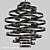 Elegant Vertigo Fabric Shade Chandelier 3D model small image 1