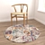 Round Carpet Set 51: Versatile and Realistic Carpets for Immersive Renders 3D model small image 4