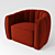 elegant armchair 3D model small image 1