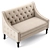 Elegant Christiansburg Tufted Loveseat 3D model small image 1