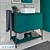 Botanique 80 Green Sink Cabinet 3D model small image 3