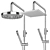 Gustavsberg Set 110: Elegant Shower Systems 3D model small image 4