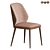 Elegant Emma Velvet Dining Chair 3D model small image 1