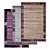 Vibrant Purple Angelica Rug: 5' x 8' 3D model small image 1