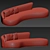 Majestic Mohair Marseille Sofa 3D model small image 3