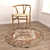 Elegant Round Carpets Set 3D model small image 4
