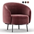 Sleek Comfort: Habitat Armchair 3D model small image 1