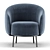 Sleek Comfort: Habitat Armchair 3D model small image 2