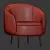 Sleek Comfort: Habitat Armchair 3D model small image 4