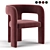 Elegant Dunloe Chair 3D model small image 1