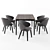 Contemporary Connubia Tabla Table with Tuka Dining Chair Set 3D model small image 2