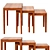 Zara Home Wooden Tables Set 3D model small image 1