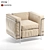 Modern Lc2 Poltrona Armchair: Sleek Comfort by Cassina 3D model small image 1