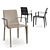 Elegant Adriatic Dining Arm Chair 3D model small image 2