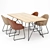 Modern Dining Table Set: 3Ds Max 2013, V-Ray Render 3D model small image 1