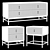 Art Deco Chest & Bedside Tables Set 3D model small image 2