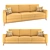 Modern Textured Sofa: Griton 3D model small image 1