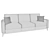 Modern Textured Sofa: Griton 3D model small image 2