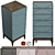 Elegant Majorelle Chest of Drawers 3D model small image 1