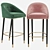 Retro Malay Bar Chair: Mid Century Elegance 3D model small image 7