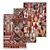 Luxury Carpet Collection: Set of 3 High-Quality Textured Rugs 3D model small image 1