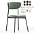 Elegant Petal Dining Chair 3D model small image 1