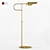 Lucien Adjustable Floor Lamp: Polished Nickel & Antique Brass 3D model small image 6