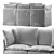 Gervasoni Ghost Sofa: Sleek and Modular 3D model small image 3