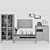 Lazurit Roomers TV Wall Unit: Stylish and Practical 3D model small image 3