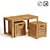 Acacia Garden Bench with Storage Boxes 3D model small image 1