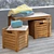 Acacia Garden Bench with Storage Boxes 3D model small image 5