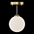 Elegant Metal Ceiling Lamp: Lampatron CHELSY 3D model small image 2