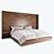 Wooden Headboard Bed - 2100*2100 3D model small image 1