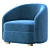 Modern Comfort Lounge Chair 3D model small image 1