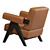 Classic Elegance: Cassina Capitol Armchair 3D model small image 2