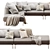 Modern Leather Sofa Zanotta BOTERO 3D model small image 3