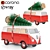 Christmas VW T1 Toy Car 3D model small image 1