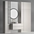 Modern Bathroom Set: Vanity, Mirror, Tiles 3D model small image 4