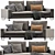 Modern Molteni&C Large Sofa 3D model small image 1