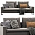 Modern Molteni&C Large Sofa 3D model small image 2