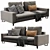 Modern Molteni&C Large Sofa 3D model small image 3