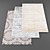 Random Set of 5 Vintage Rugs 3D model small image 1