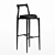 Modern Gray Bar Chair: Collector Studio 3D model small image 1