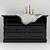 PETRA Washbasin Cabinet: Art-Deco/Nouveau Style 3D model small image 1