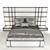 Modern Designer Amazon Bed Set 3D model small image 4