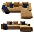 Luxury Lucerne Sectional Sofa 3D model small image 1
