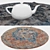 Round Carpet Set - 6 Pieces with VRayFur, VRayDisplacementMod, and CoronaDisplacementMod 3D model small image 3
