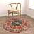 Versatile Round Carpets Set 3D model small image 4