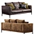 Sleek Romeo Flexform Sofa 3D model small image 2